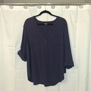 Torrid Navy Blouse